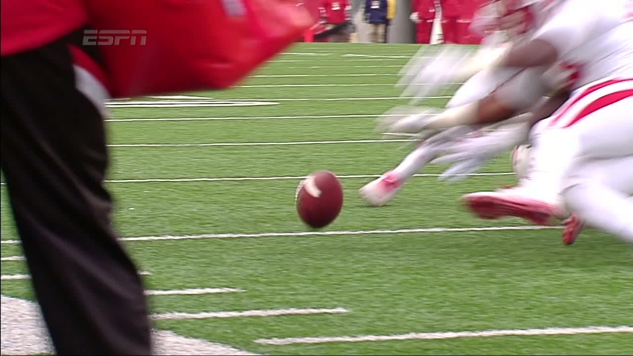 1Q NEB K. Doe run for 6 yds,K. Doe fumbled, forced by Z. Anderson, recovered by Neb Z. Anderson,Doe, Kenzel rush for 6 yards to the WISCONSIN29, fumble force