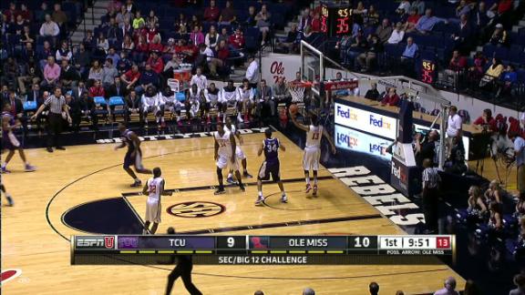 1H TCU K. Shepherd made Jumper. Assisted by K. Anderson.
