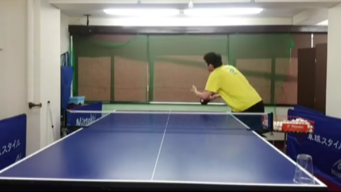 A pingpong serve you have to see to believe