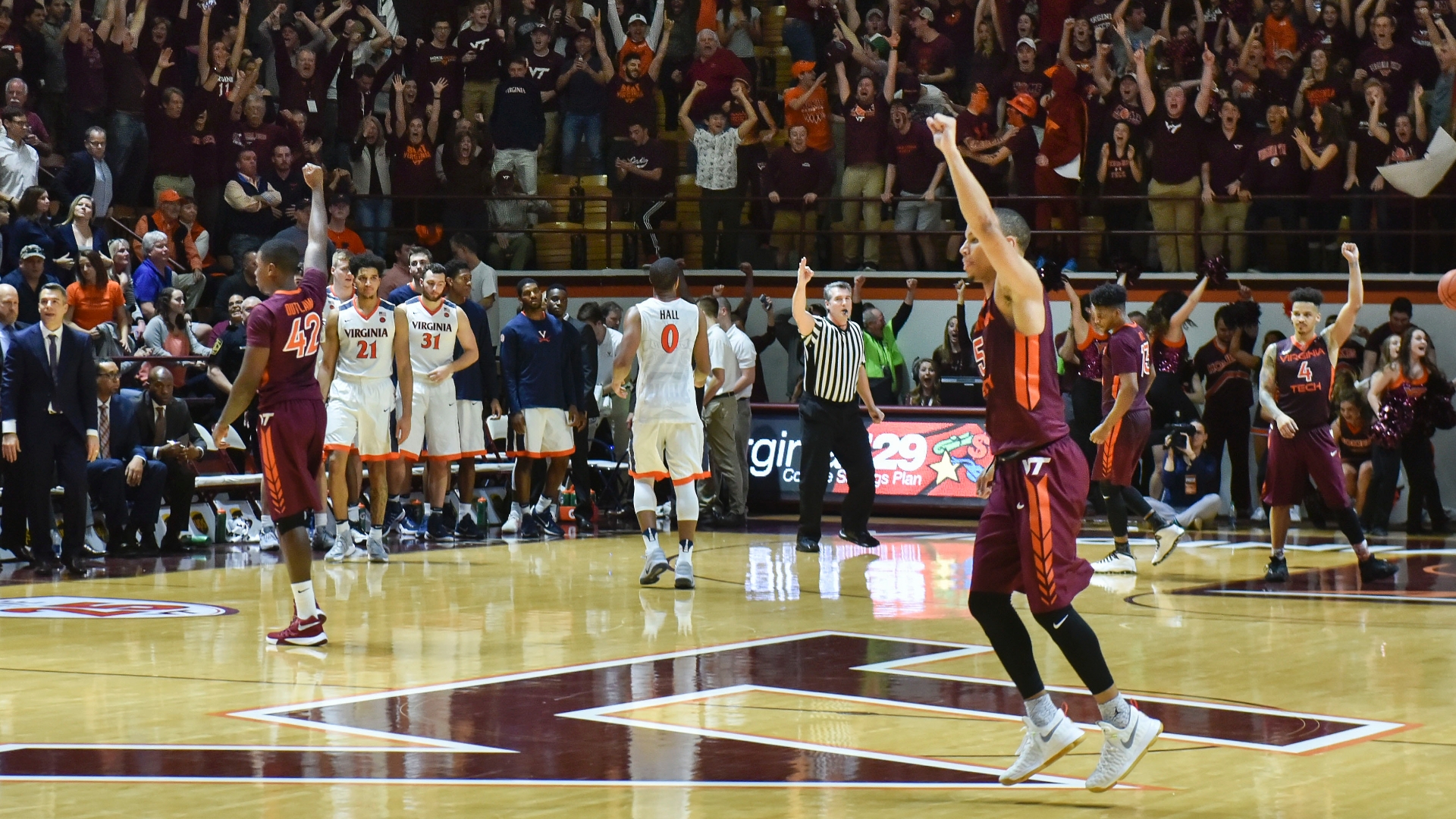 Virginia Tech edges Virginia in double overtime