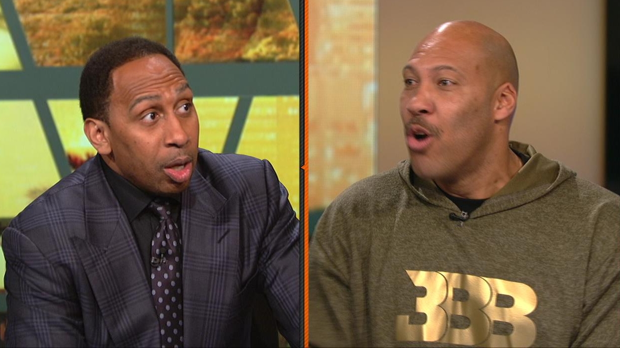 Stephen A. loses it after Ball likens Lonzo to Magic