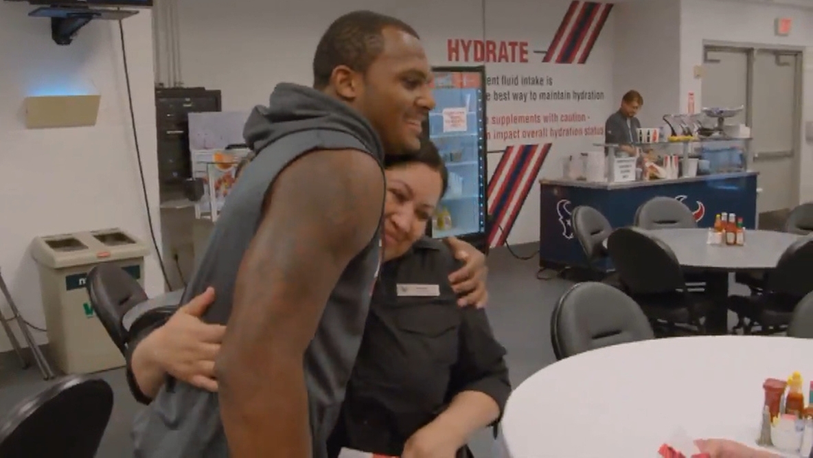 Watson gives first game check to NRG Stadium employees