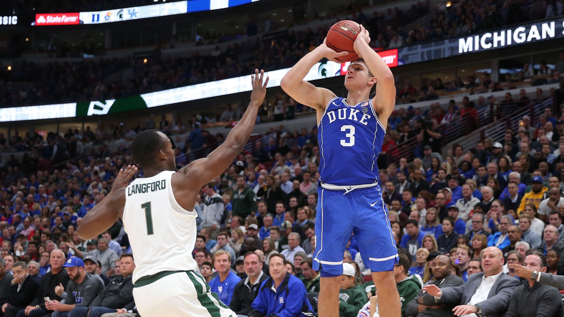 No. 1 Duke beats No. 2 Michigan State in Champions Classic