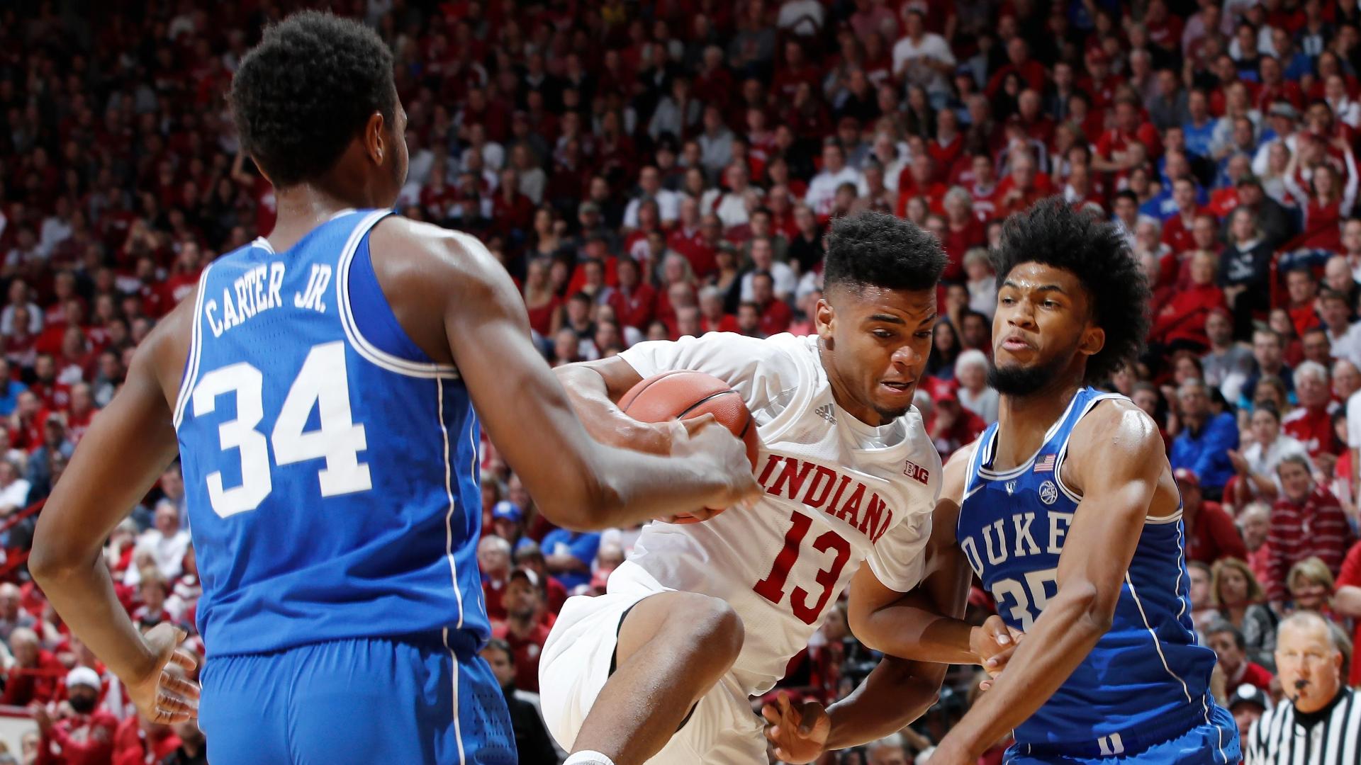 Duke pulls away late to avoid upset at Indiana