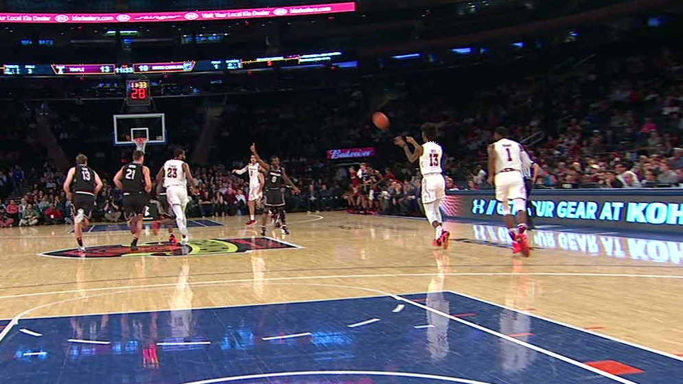 Alley-oop doesn't go as planned, it goes in!