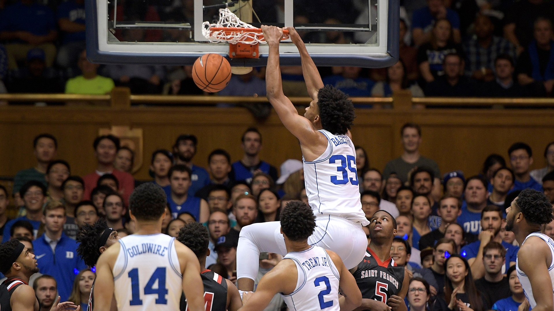 Bagley leads Duke en route to win over St. Francis