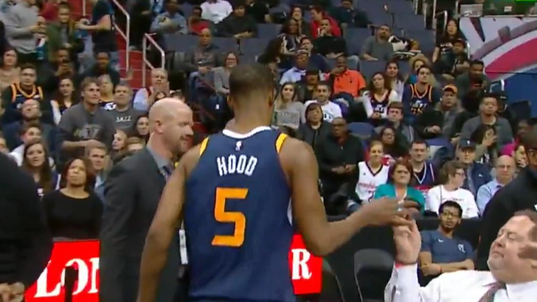 Hood slaps fan's phone after getting ejected
