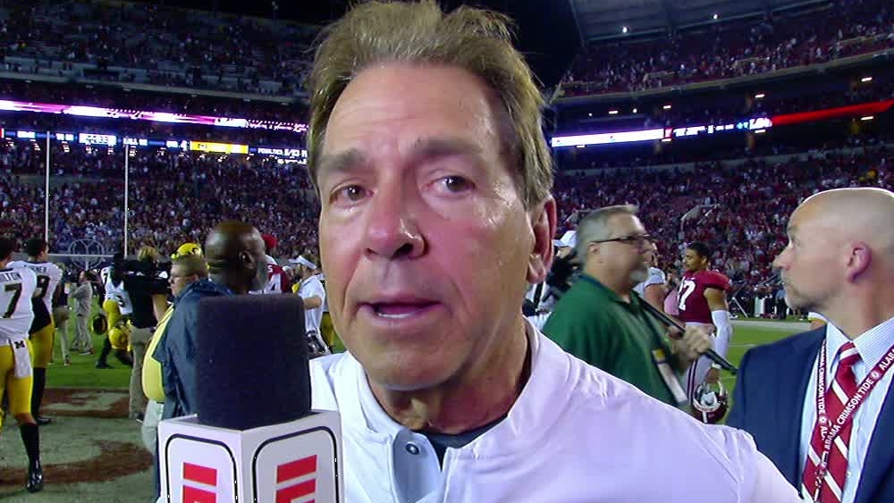 Saban happy with team's performance, says Tua is 'OK'
