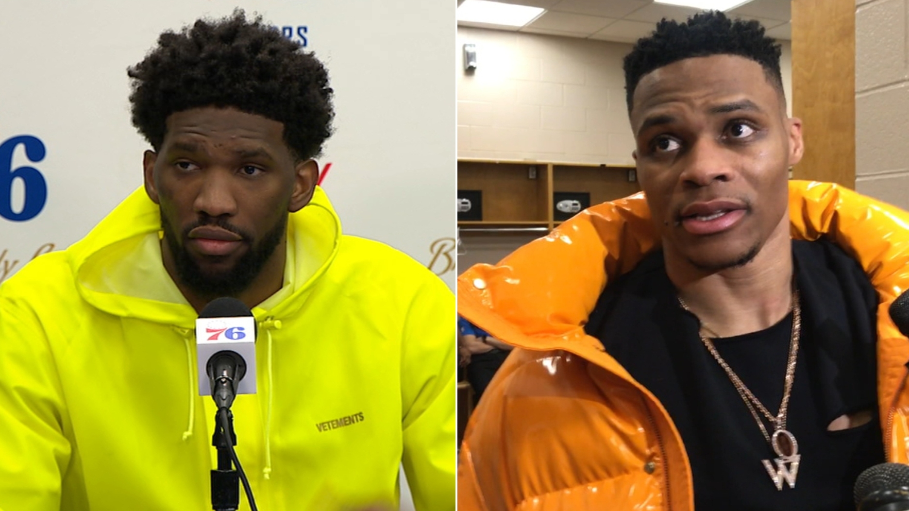 Flashback: Embiid, Westbrook not fond of each other