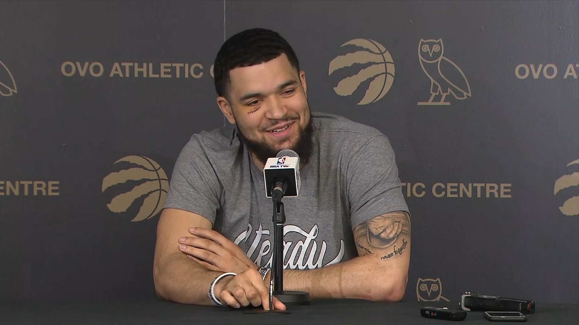 VanVleet: If Kawhi is on another team, 'we'll just have to kick his a**'