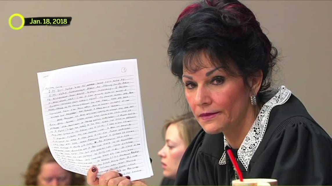 Judge Aquilina addresses Nassar over handwritten letter
