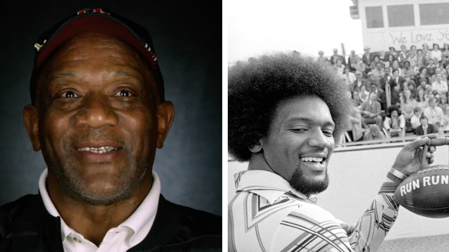 Barry Switzer recruits Billy Sims at halftime
