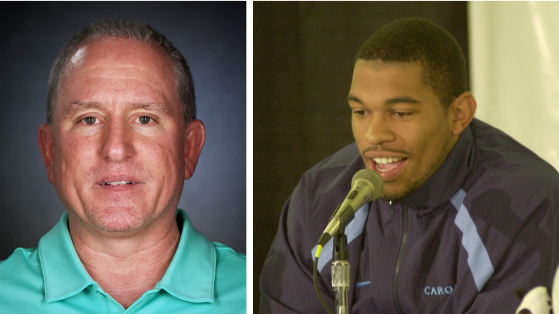 Julius Peppers sleeps during Peach Bowl press conference