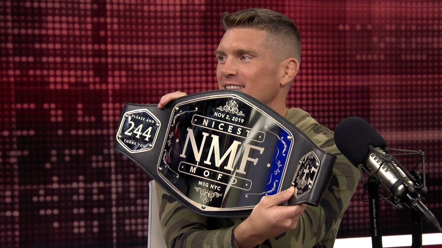 Thompson presented NMF belt