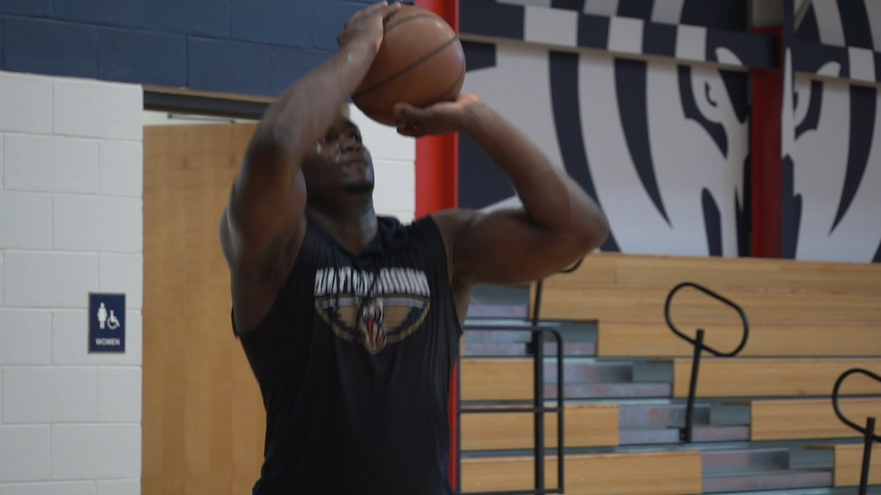 Zion gets practice time in