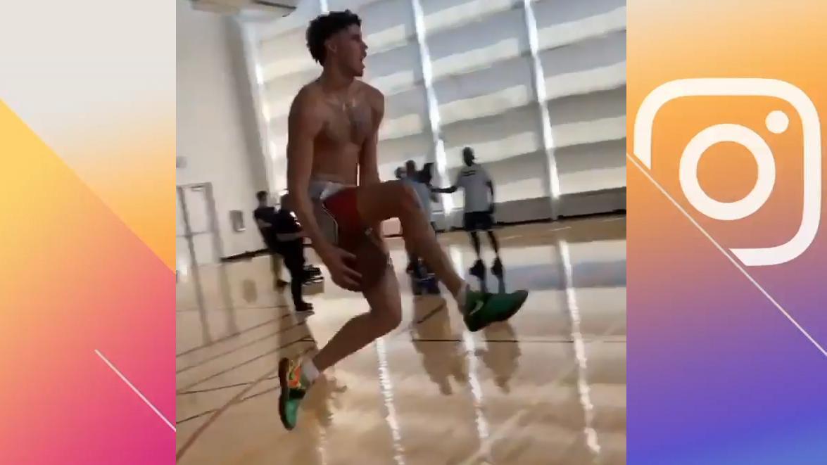 LaMelo Ball shows off a creative dunk you have to see to believe