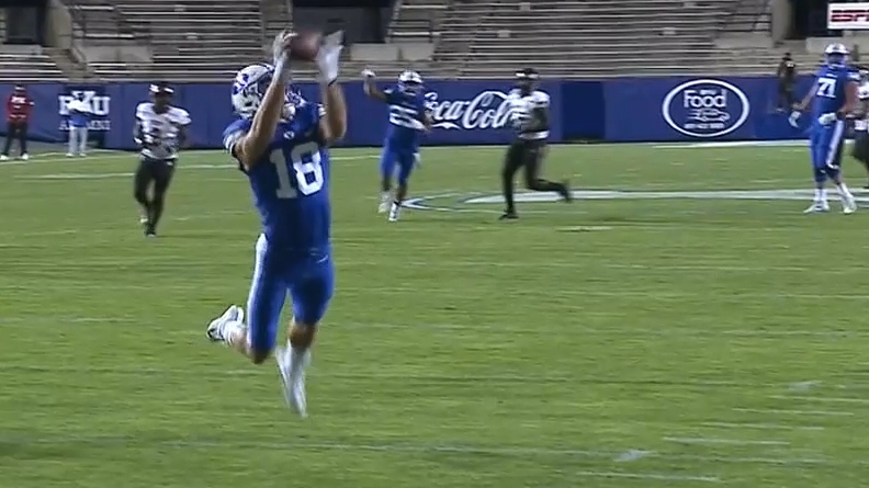 Romney's 41-yard diving catch sets up BYU TD