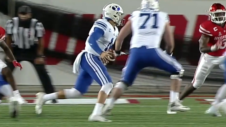 Zach Wilson throws shovel pass to Massen Wake for 8-yard TD