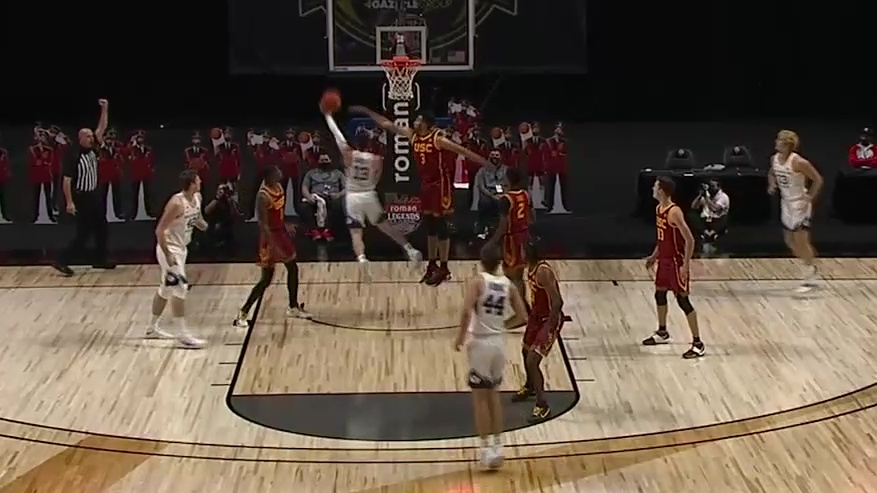 BYU's Barcello cuts to the basket for the and-1
