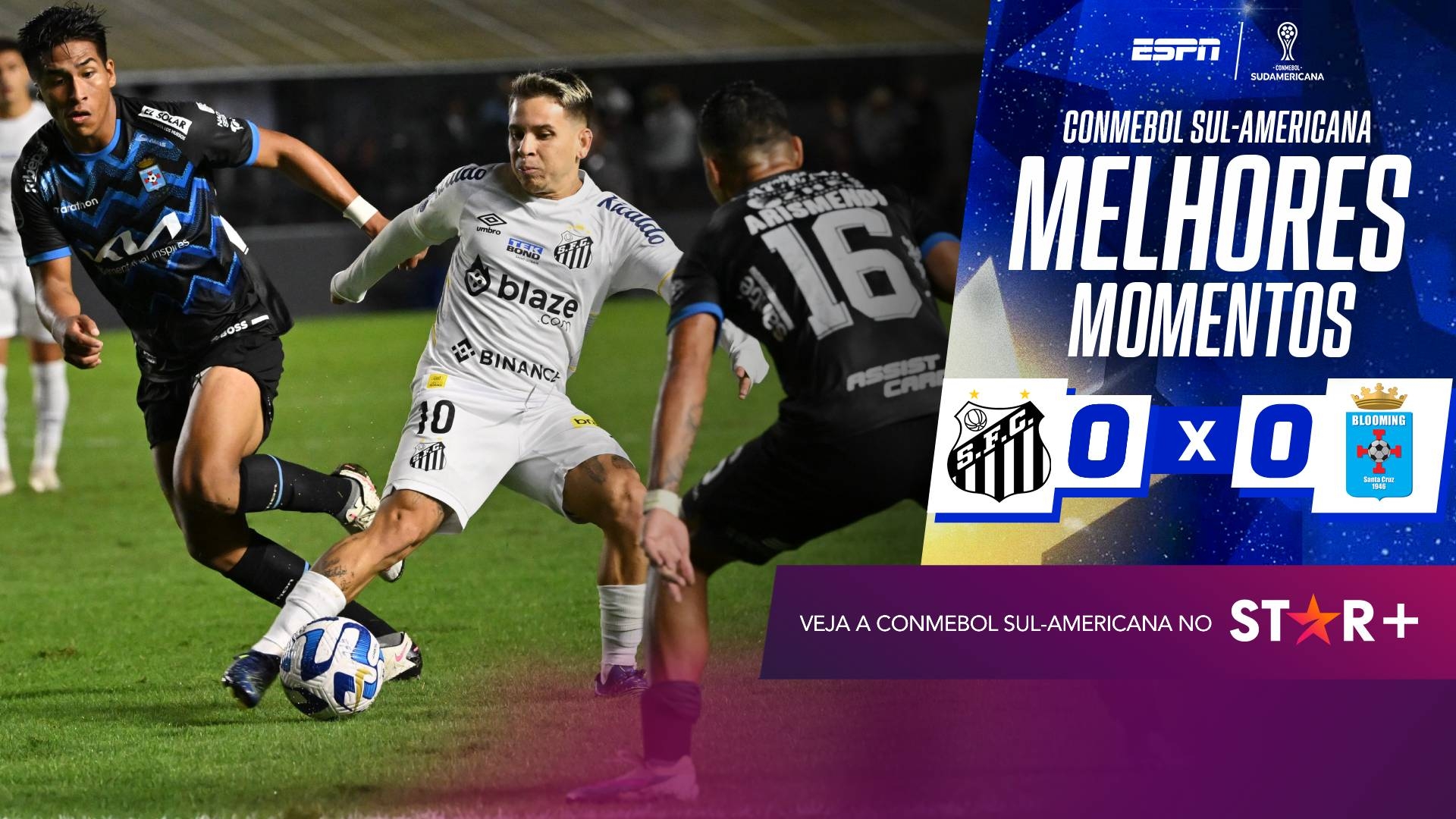 Lucas Lima perde pênalti, e Santos se despede da Sul-Americana com empate amargo contra o Blooming; VEJA