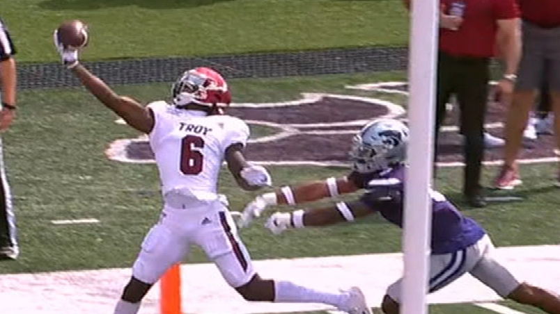 Chris Lewis makes beautiful one-handed TD catch for Troy