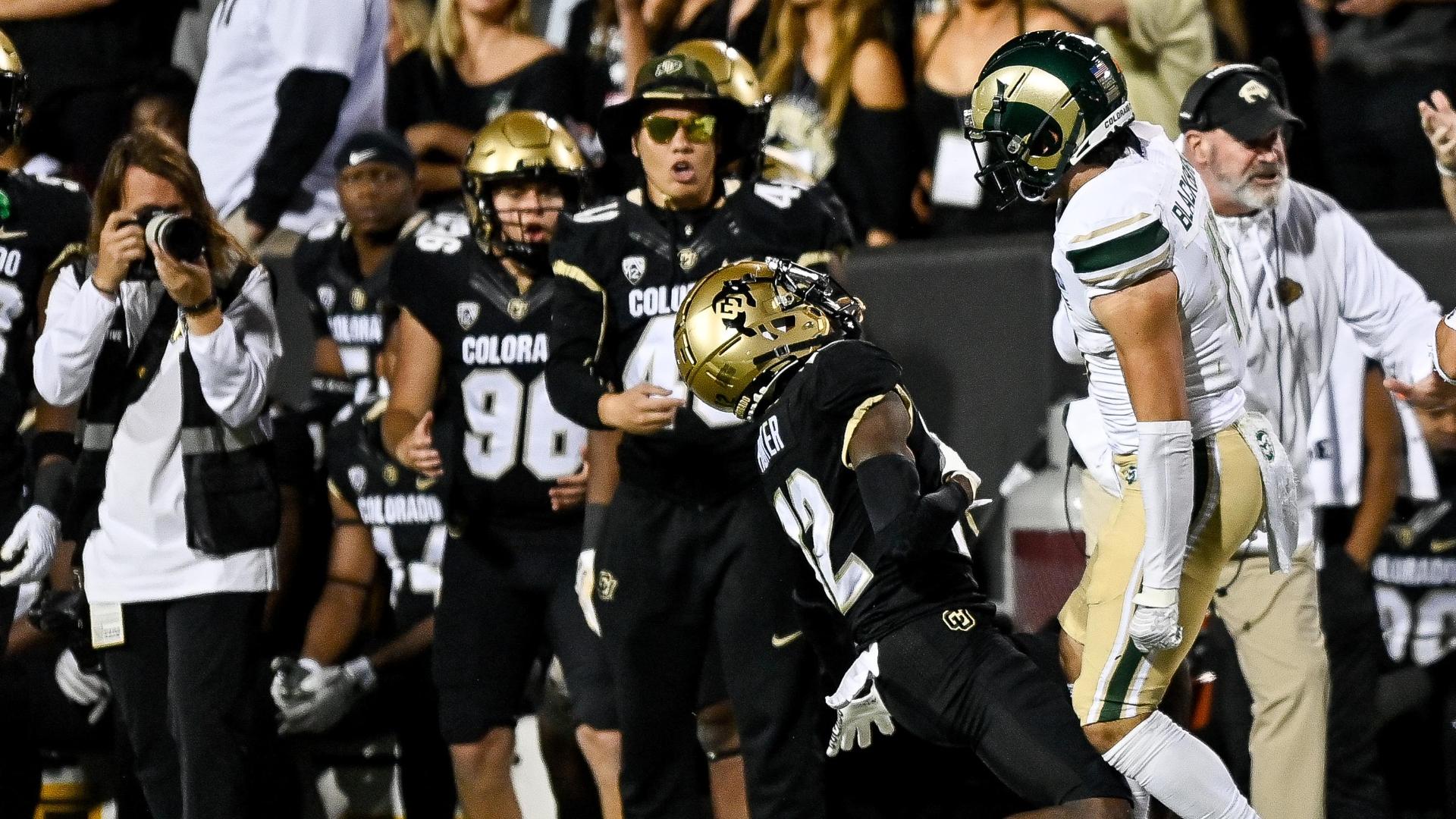 Travis Hunter shaken up after huge late hit, later leaves for hospital