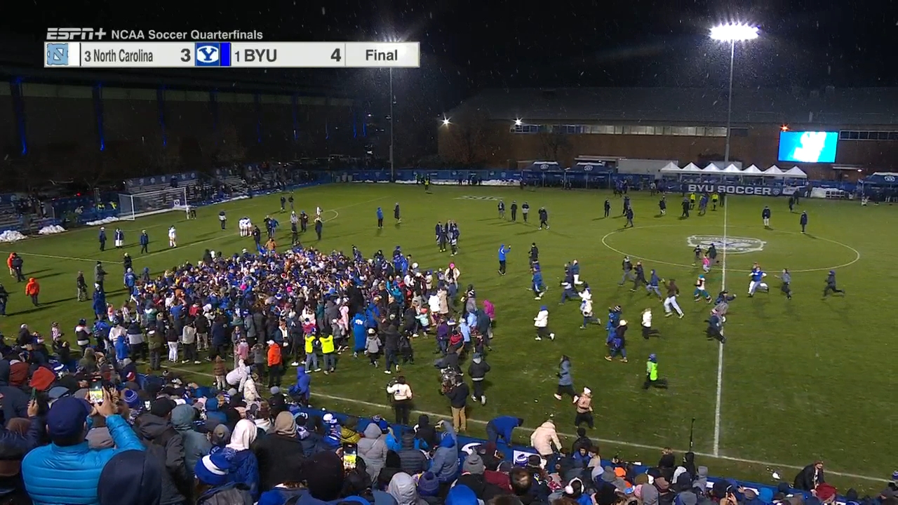 BYU shocks UNC by scoring 4 goals in final 29 minutes
