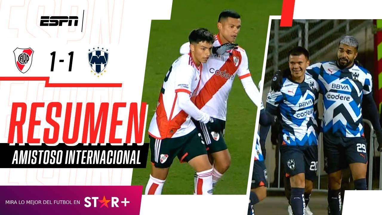 Rayados deja ir la ventaja y empata contra River Plate