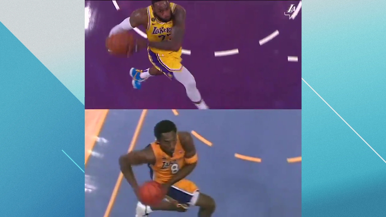 LeBron's reverse slam mirrors Kobe's 19 years later