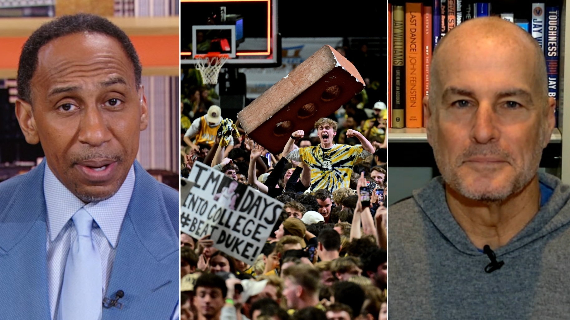Stephen A., Jay Bilas debate court storming in college basketball