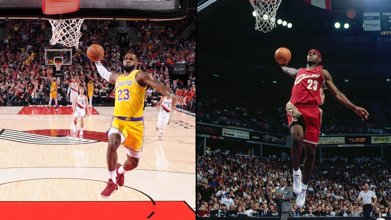 LeBron's first dunk as a Laker looks familiar