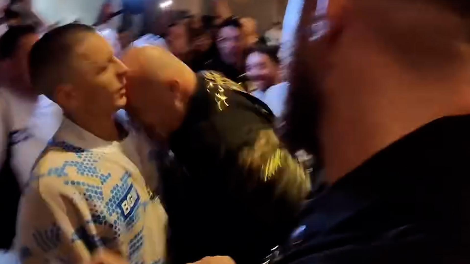 Tyson Fury's father headbutts member of Oleksandr Usyk's team