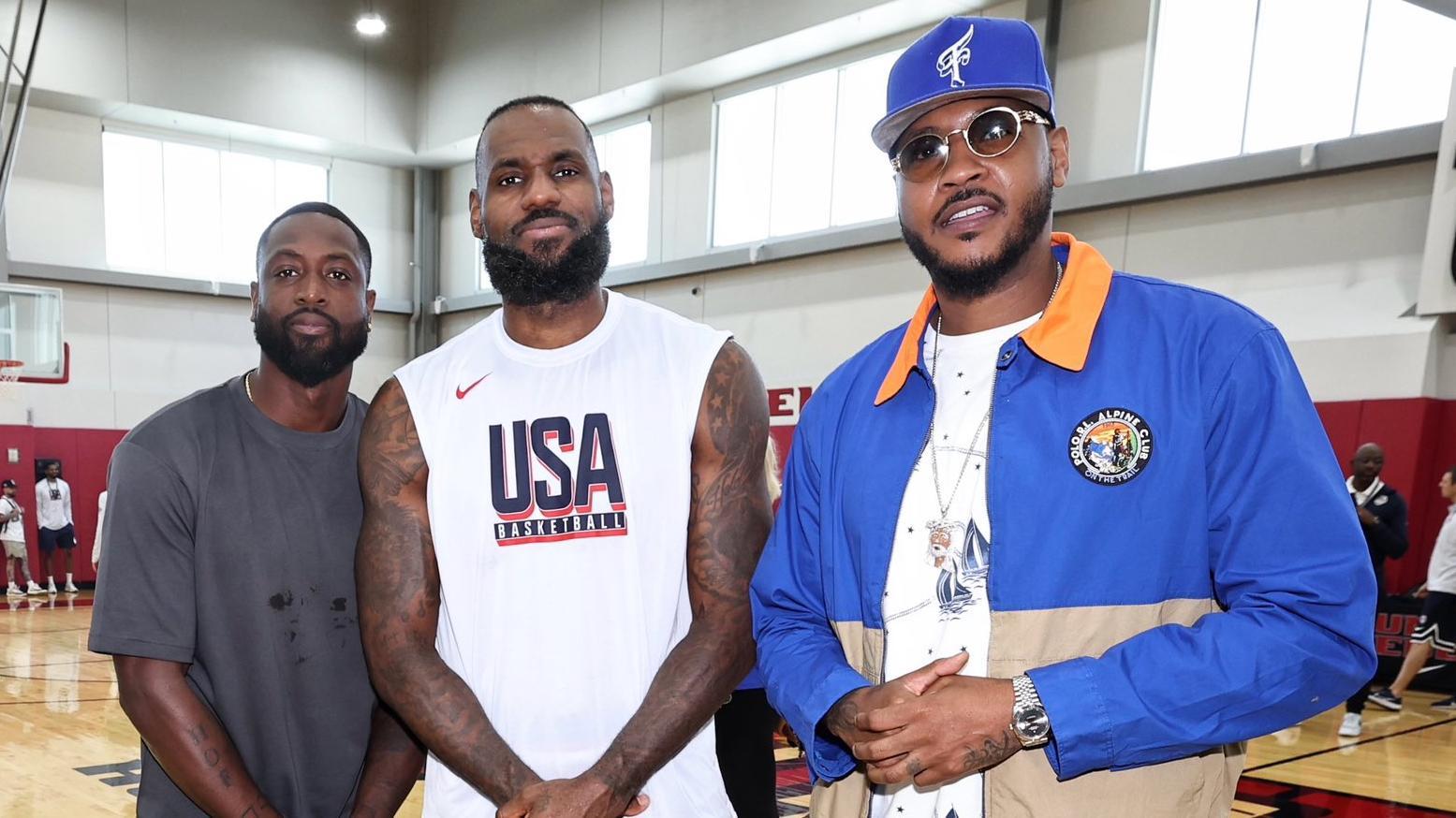 LeBron, Wade, Melo reunite at USA basketball training camp - ESPN