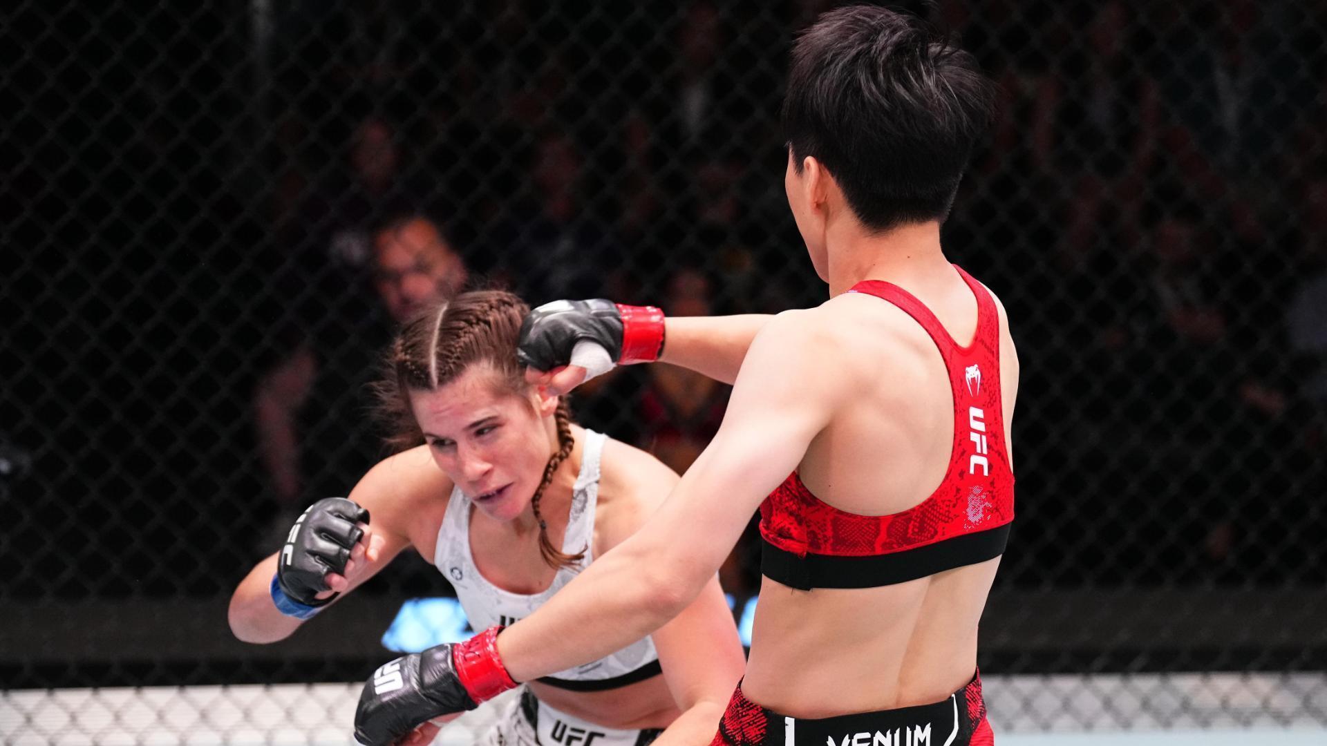 Cong Wang pressuring in the Octagon