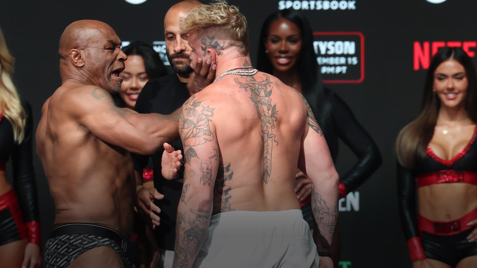 Mike Tyson slaps Jake Paul at final faceoff before main event
