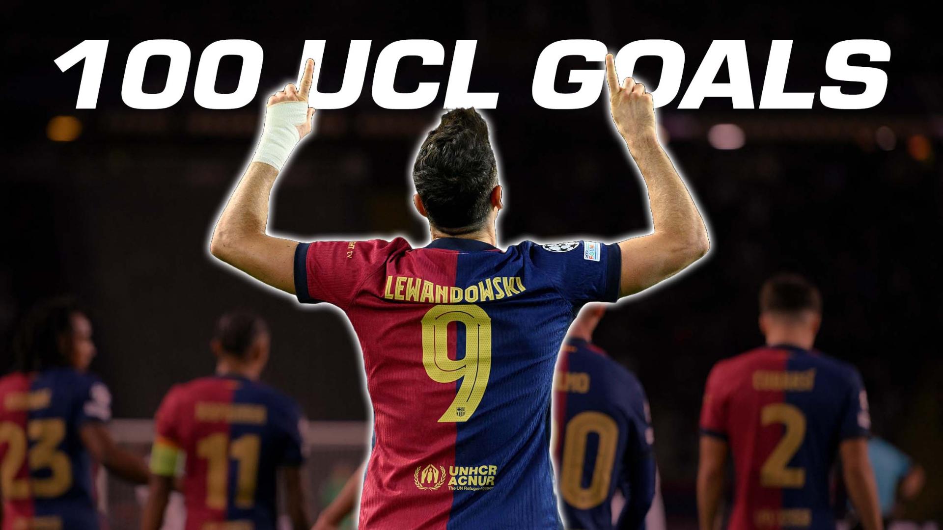 Robert Lewandowski's 100 Champions League goals by the numbers