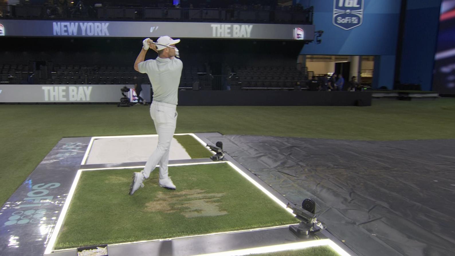 Wyndham Clark previews a TGL hole