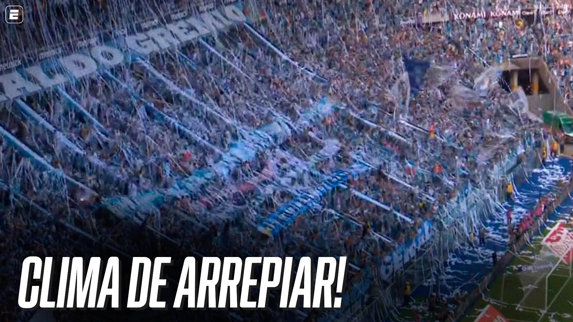 DE ARREPIAR! VEJA o clima da Arena do Grêmio para o clássico contra o Internacional