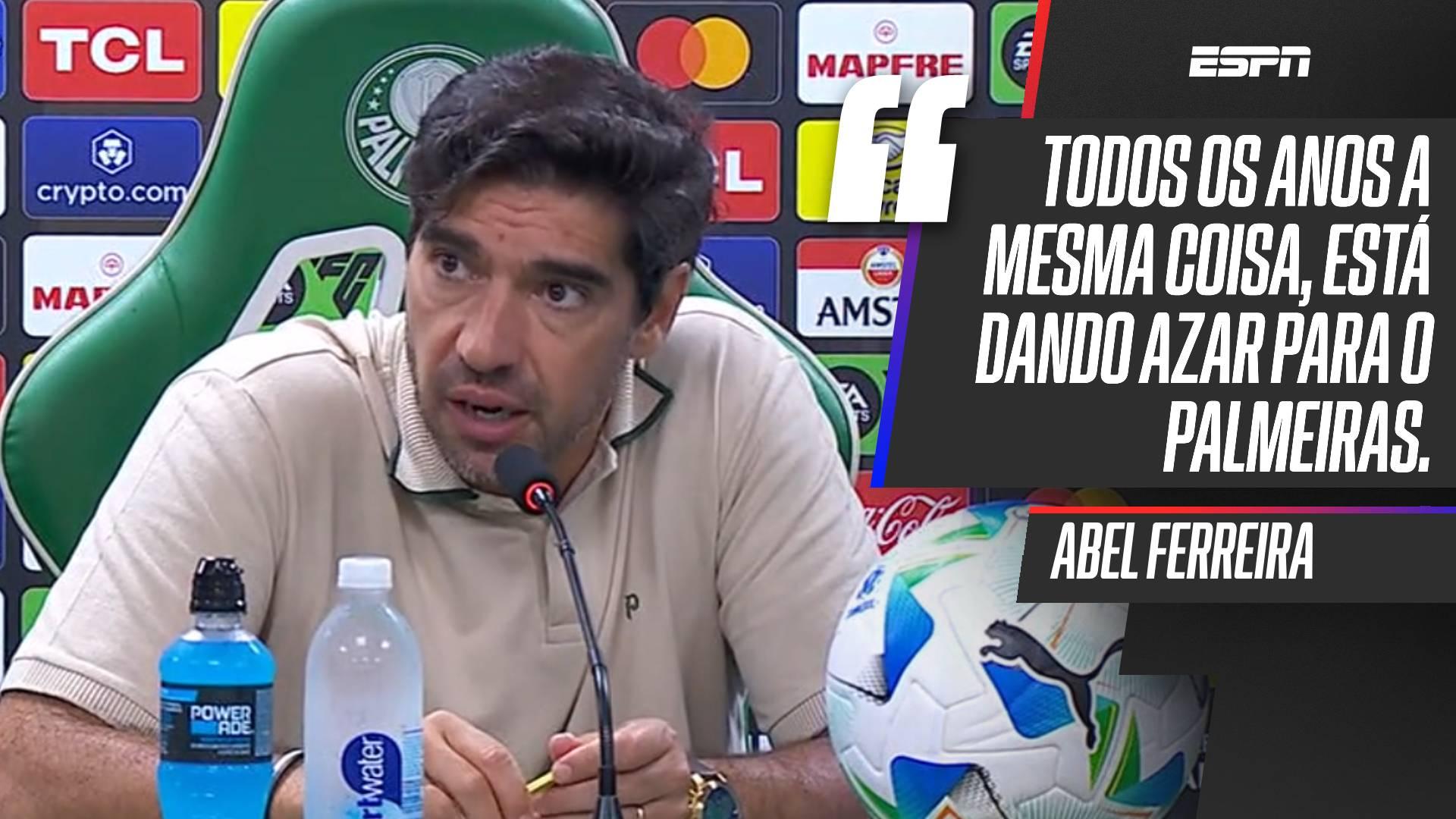 Abel Ferreira fala em 'azar' no sorteio da Copa do Brasil e tem reação inusitada; VEJA
