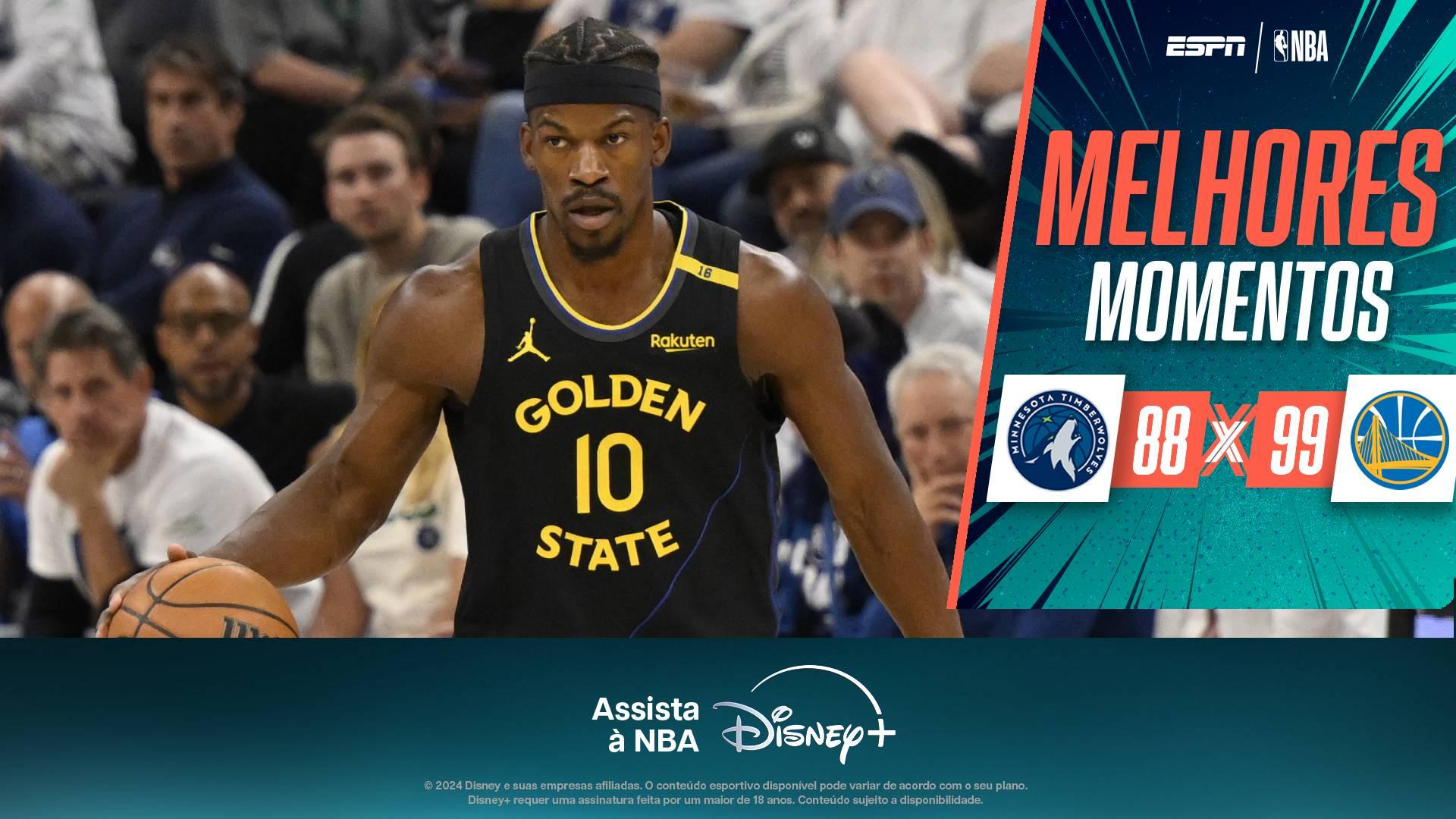 Butler flerta com triplo-duplo, Hield brilha do perímetro, e Warriors vencem Jogo 1 contra os Timberwolves; CONFIRA como foi