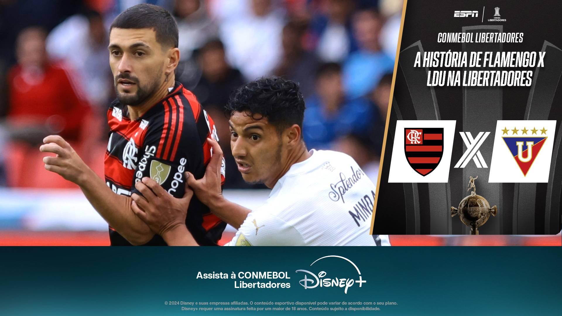 Pintura de Bruno Henrique, Gabigol artilheiro e mais: a história de Flamengo e LDU em gols e números na Libertadores