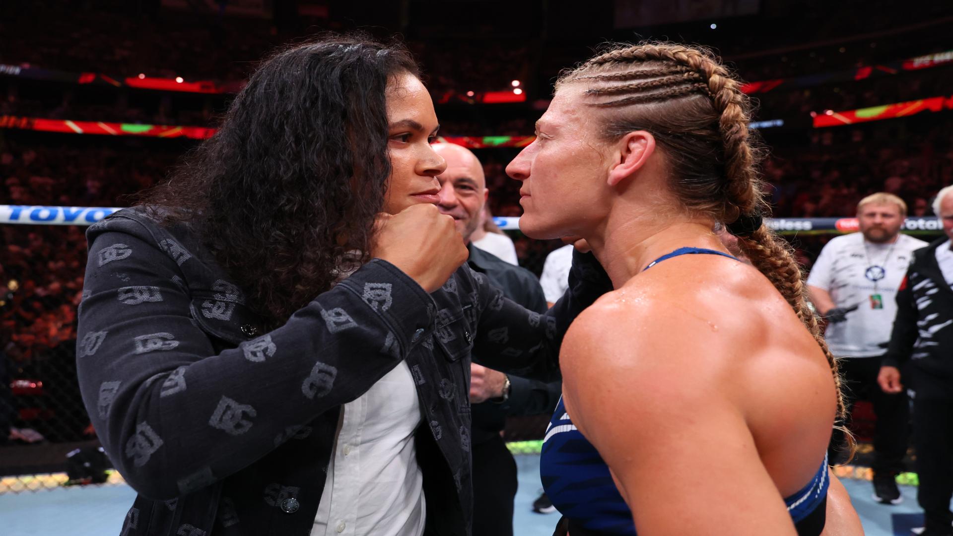 Amanda Nunes, Kayla Harrison face off after Harrison wins belt