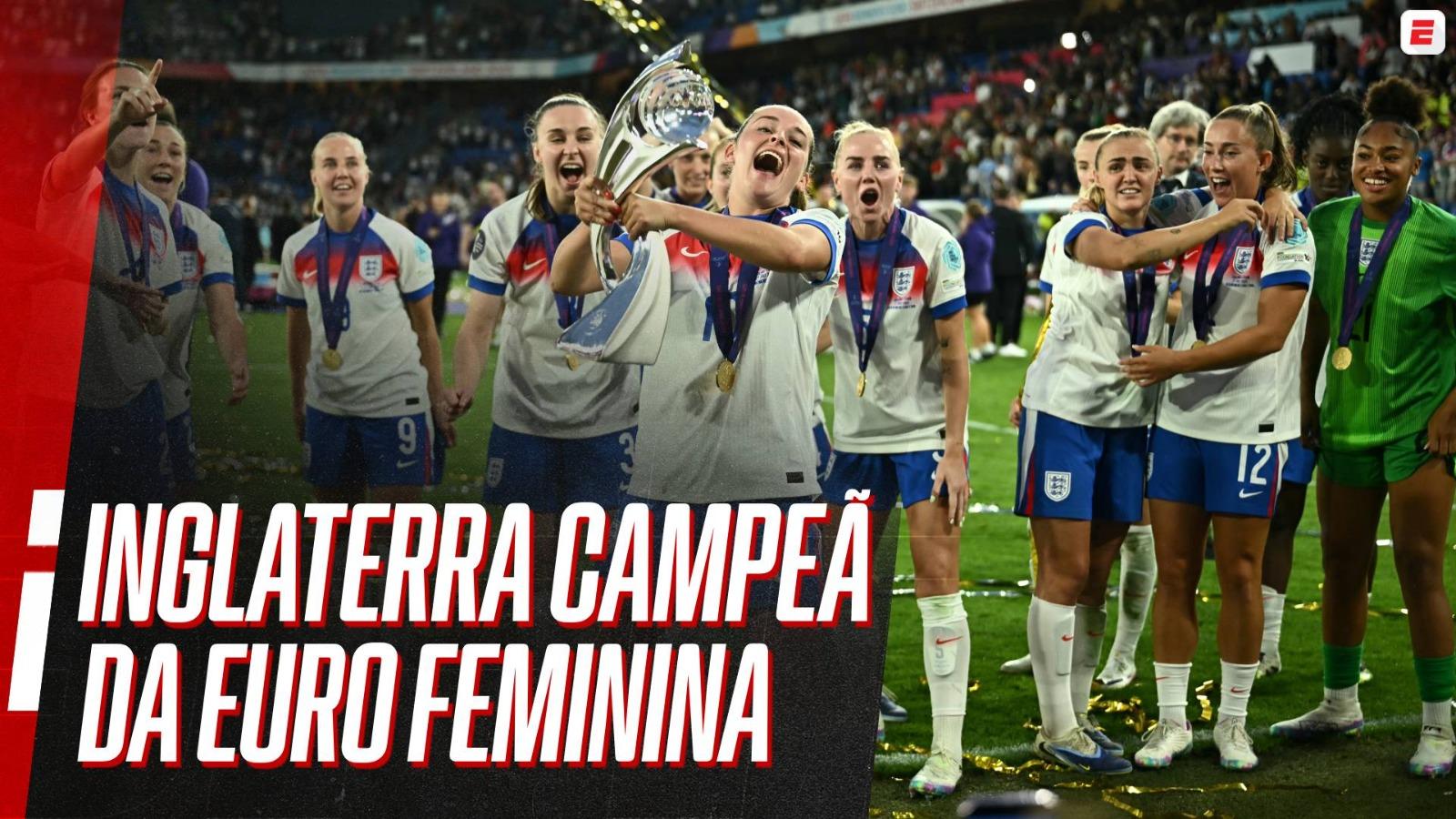 Inglaterra vence Espanha nos pênaltis após jogo emocionante com craque espanhola sendo 'vilã' e leva a Euro Feminina; VEJA