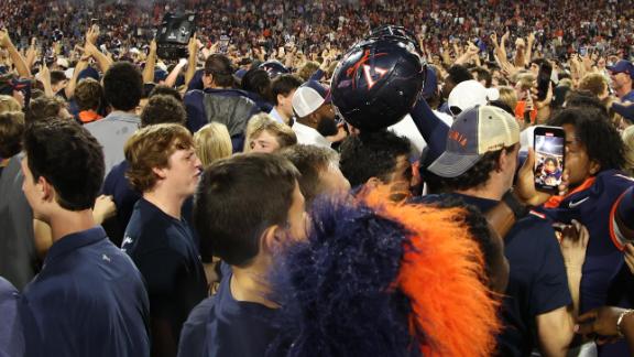 Fans rush the field after UVA upsets No. 8 FSU - ESPN Video