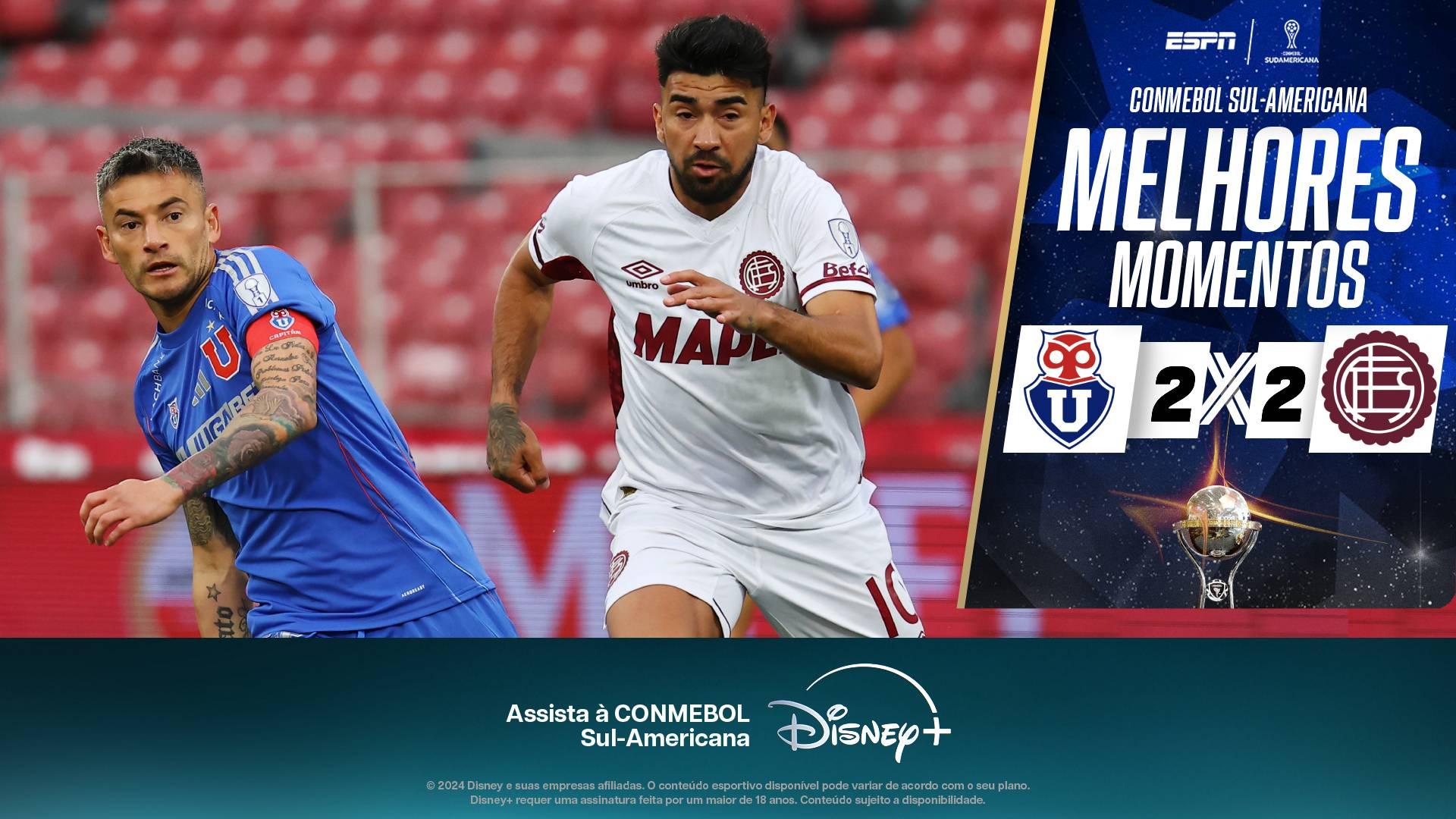 Universidad de Chile e Lanús empatam no jogo de ida da semifinal da Sul-Americana; VEJA os melhores momentos