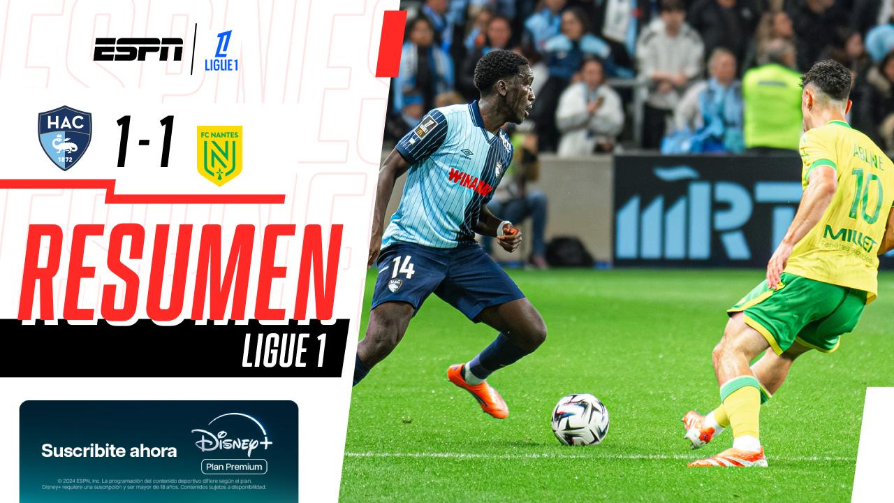 Le Havre y Nantes repartieron puntos en la Ligue 1