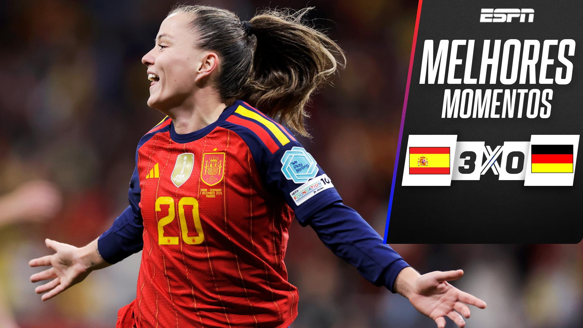 Pina marca dois gols, Espanha domina Alemanha e é campeã da Nations League Feminina; VEJA os melhores momentos