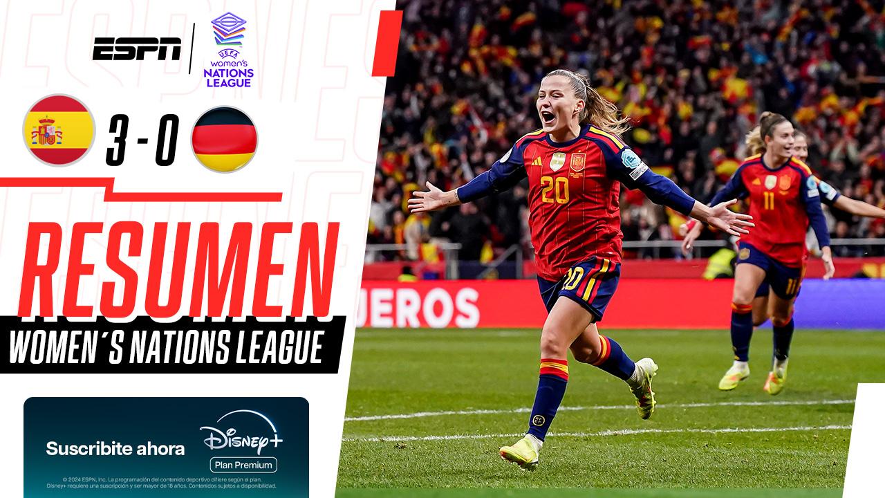 ¡España goleó ante Alemania y gritó campeón de la Women´s Nations League!