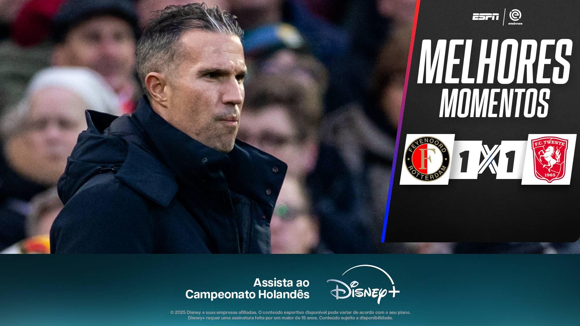 Feyenoord e Twente empatam por 1 a 1 pelo Campeonato Holandês; VEJA os melhores momentos
