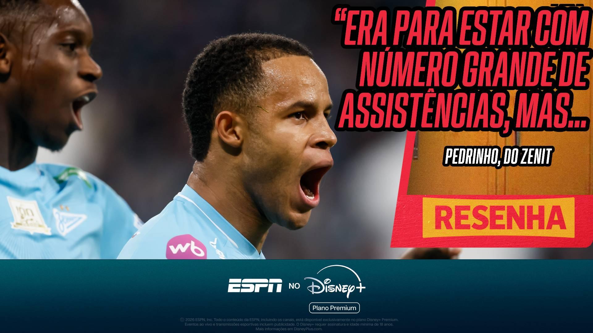 Ex-Corinthians, Pedrinho revela meta ousada de gols e assistências, mas 'corneta' colegas do Zenit: 'Atacantes lá estão difíceis de fazer gol'